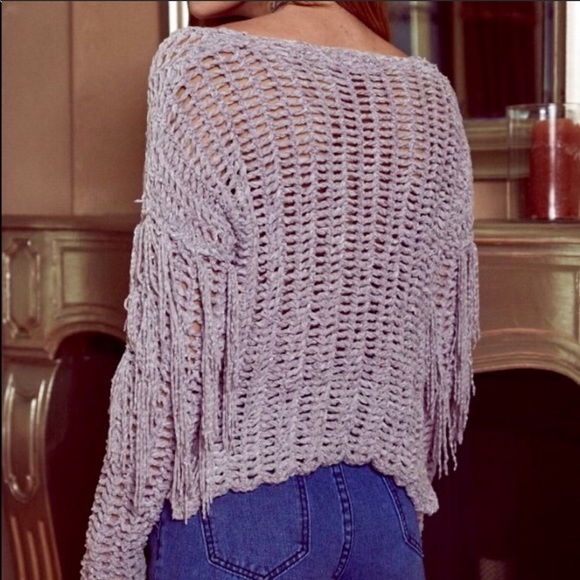 New! Bloomingdales Stunning fringe  sweater - Picture 4 of 6